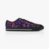 Gai Men Shoes أحذية مخصصة مخصصة مطلية باليد Canvas Mens Womens Fashion Black Purple Low Low Treasable Treading Shadging Trainers