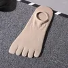 Мужские носки чистый цвет дышащий пять пальцев для мужчин летние мужские носки тонкие носки Thin Nock Daily Accesoires подарок