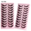 Multilayer Thick Winged False Eyelashes Naturally Soft and Delicate Handmade Reusable Curly Mink Fake Lashes Messy Crisscross Eyelash Extensions Makeup