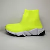 Nowe chłopcy dziewczęta Sock Buty Sneakers Buty sportowe Paris Designer Triple-S Oddychający czarno-biały klasyczny zielony zielony powolny na zewnątrz