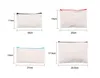 Sacs de rangement 100pcs Toile vierge Cosmétique Zipper Crayon DIY Craft Pochettes Case Coin Sac personnalisé