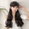 Perruques de cheveux pour femmes perruque synthétique en dentelle chapeau féminin intégré long rouleau secouant le son diffusion en direct grande vague haute température couverture de tête en soie