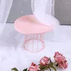 Bakeware Araçları Pembe Kek Stand Metal Tatlı Masa Tepsisi Noel Doğum Günü Partisi Macaron Cupcake Raf Düğün Altın