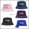 Party Hats 5 kolorów proste Trump Bucket Sun Cap USA Wybory prezydenckie 2024 Fisherman Hat Wiosna Lato Fall Outdoor 1133 V2 Drop Dhszu