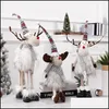 Decora￧￵es de Natal Doll de alces grandes alces com luzes Presente de Natal para Ren￩ias Infantil Navidad Decora￧￣o de Casa 220512 Drop D Dhetx