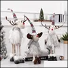 Weihnachtsdekorationen Große stehende Elchpuppe mit Lichtern Weihnachtsgeschenk für Kind Rentier Navidad Ornamente Home Decor 220512 Drop D Dhetx