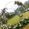 Party Decoratie Iron Circle Wedding Arch Ballon Support Stand met honkronde achtergrond TOEGEVOEGDE Rekten Verjaardagdecoratie