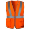 High visibility reflective 12 piece insSafety construction vest Custom Traffic Security Guard Vests Work Construction Safety Vest