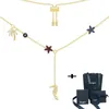 Подвесные ожерелья 2022 Золотой тропический стиль цветы