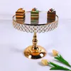 Bakeware Tools 1pcs Gold Silver European Style Crystal Metal Cupcake Wedding Cake Stand Rack Set Holiday Party DisplayTray