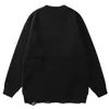 Chandails masculins 2022 Sweater tricot￩ Sweater Vintage Streetwear Lettre squelette Pull Gothic Gothic Harajuku Hip Hop Loose Tullover
