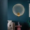 Lâmpada de parede Moderno sem arame sala de estar nórdica corredor el quarto design de cabeceira salão iluminação interna yq50