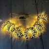 Строки 10/20LEDS Исламские Ид Рамадан Света Строки Железно -Луна Звездный свет для ежегодных рождественских праздников Внутренние украшения