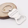 Party Supplies Personaliseerde bruiloft Gunst Custom Po Love Heart Keychain Bottle Opener gegraveerde naam Key Holder cadeau voor gast 100pcs