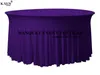 Tala de mesa 5pcs Ruffled Round Spandex Capa Toel de mesa para decoração de eventos de casamento