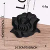 Mercerie Coudre ou repasser sur des patchs Cool Black Rose Patch Différentes tailles Appliques brodées de fleurs pour vêtements Vestes Chapeaux Chaussures