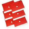 Cubiertas de silla Santa Claus Cap Cover Mesa de cena de Navidad Sombrero rojo Cláusula Atrás Casarse