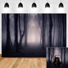 Party Decoration Halloween Foggy Forest Ghost Haunted Pography Backdrop Vampire Scary of Nights Banner Decor