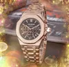 Pre￧o mais baixo Jap￣o Quartz Movimento StopWatch Watch Data autom￡tica Funcional Funcional Presidente Fine Fine Stoinless Steel Good Elegant Wristwatch Montre de Luxe Presentes