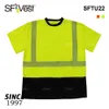 wholesale microfiber safety shirts high visibility reflective t shirt for mens construction worker wear tshirt collared shirts