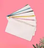 Sacs de rangement 100pcs Toile vierge Cosmétique Zipper Crayon DIY Craft Pochettes Case Coin Sac personnalisé