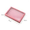 Jewelry Pouches Mordoa L/M/S/Pink Velvet Glass Display Box Tray Holder Casket Storage Organizer 2022 Earrings Ring