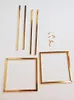 Party Decoration Wedding Geometric Flower Stand Home Event Prop Backdrop Frame Gold-Plated Metal Arch Vases Column