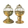 Candle Holders Metal Lantern For Table Top Mantle Wall Hanging Gold Candleholder G99A