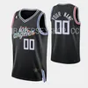 Maglia Los Angeles''Clippers''Men Kawhi Leonard Marcus Morris Sr. Paul George John Wall Custom 2022-23 City Black Edition