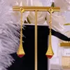 Orecchini pendenti Gioielli alla moda Grande goccia lunga geometrica per le donne Alta moda Colore oro Dichiarazione Pietra Fine Bijoux