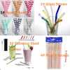 Coloured Drink Paper Straws Cut Gold Striped 61 Color Eco friendly Drinking BobaTea Cocktail Straw Cartoon Glass Reusable stainless steel straw straight and bent Be