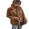 여자 모피 GBVLGAR 2022 5XL 플러스 사이즈 코트 여성 겨울 재킷 푹신한 테디 숙녀 따뜻한 인공 양털 옷 manteau femme