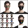 Designer masker god jul ansikte masker mascarilla jultomten färg pupar tryck trasa svart återanvändbar bomullsmask mode barn dhb59