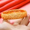 Bangle 1Pcs Braclet Gioielli di lusso color oro Braccialetti etiopi africani per le donne Dubai Bracciale Regali di nozze per feste regolabili