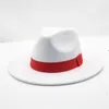 Berretti Cappelli Fedora Donna Fascia in nastro solido Abito formale Matrimonio Cappellini Jazz Infeltrito Primavera Uomo Sombreros De Mujer