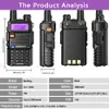 Walkie Talkie Baofeng UV-5R III Tri-Band 220-260 МГц 5W Portable CB HAM Двухчастотный радиосвязи hf Приемопередатчик UV-5RX3 Антенны 221108