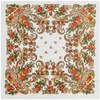 Sjaals 100 100 cm Russische bloemen zijden sjaal vrouwen etnische sjaal bandana kerchief bloem geprinte vierkant Babushka hijab