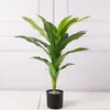 Decorative Flowers Tropical Palm Large Artificial Branch Plastic Fake Leaf Green Brazilian Iron Tree Home Garden Room Office Decoration