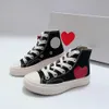 Çocuk Ayakkabıları High Play Kanvas ayakkabılar Love Heart 70'ler Girls Boys Low All Star tasarımcısı Beyaz Siyah Sneaker Çocuk Gençlik Günlük Ayakkabı Yürümeye Başlayan Spor Outdoor Eğitmenler