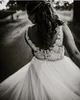 Vestido de noiva de tamanho ALING Vestido de noiva sem costas Robe de Soiree de Mariage Apliques Belt Vestidos de Novia Simple