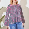 Camisa retrô bohemia impressão rosa mandala kawaii slowled s womens clássico tshirt plus size padronizar roupas de roupa