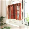 Shower Curtains Shower Curtains Delicate Tassel Half Curtain Window Short Blackout For Home 5023 Q2 Drop Delivery Garden Bath Bathro Dhmcv