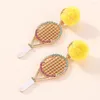 Stud￶rh￤ngen geometrisk kreativ diamantsp￤ckt tennisracket modesportflicka