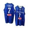 Camisas de basquete Imprimir Itália Basquete 2022 EuroBasket 1 Nicolo Mannion Jersey Seleção Nacional 9 Nicolo Melli 0 Marco Spissu 16 Amedeo Tessitori 20 Simone