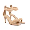 Women pop sandal high heels dress pumps wedding party shoes Gianvito-Rossi Bijoux heel genuine Leather Sandals with originals box