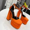 New Fashion Sandals Luxury Designer High Heel Shoes Waterproof Platform Silk Shoes Outdoor Non slip Sheepskin Inner Foot Pad Very Sexy Imported Rhinestone 36-43