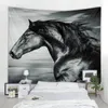 Tapestries Happy Horse 3d Printing Tapestry Lion Elephant Wall Hanging Polyester Fabric Home Decoration Mandala Boho