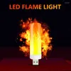 Ночные светильники 1pc USB Light Flame Force Forch светодиодная светодиодная заглушка мобильное питание для кемпинга освещение