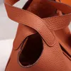 Bolsa de designer de moda Picotin Lock Series Sacos de cesta de vegetais Bolsa de couro Clemence Bolsa de ombro de cordão prateado