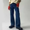 メンズジーンズの男性洗浄されたヴィンテージルーズカジュアルデニムパンツマン韓国スタイルファッションストリートウェアヒップホップズボンT221102
